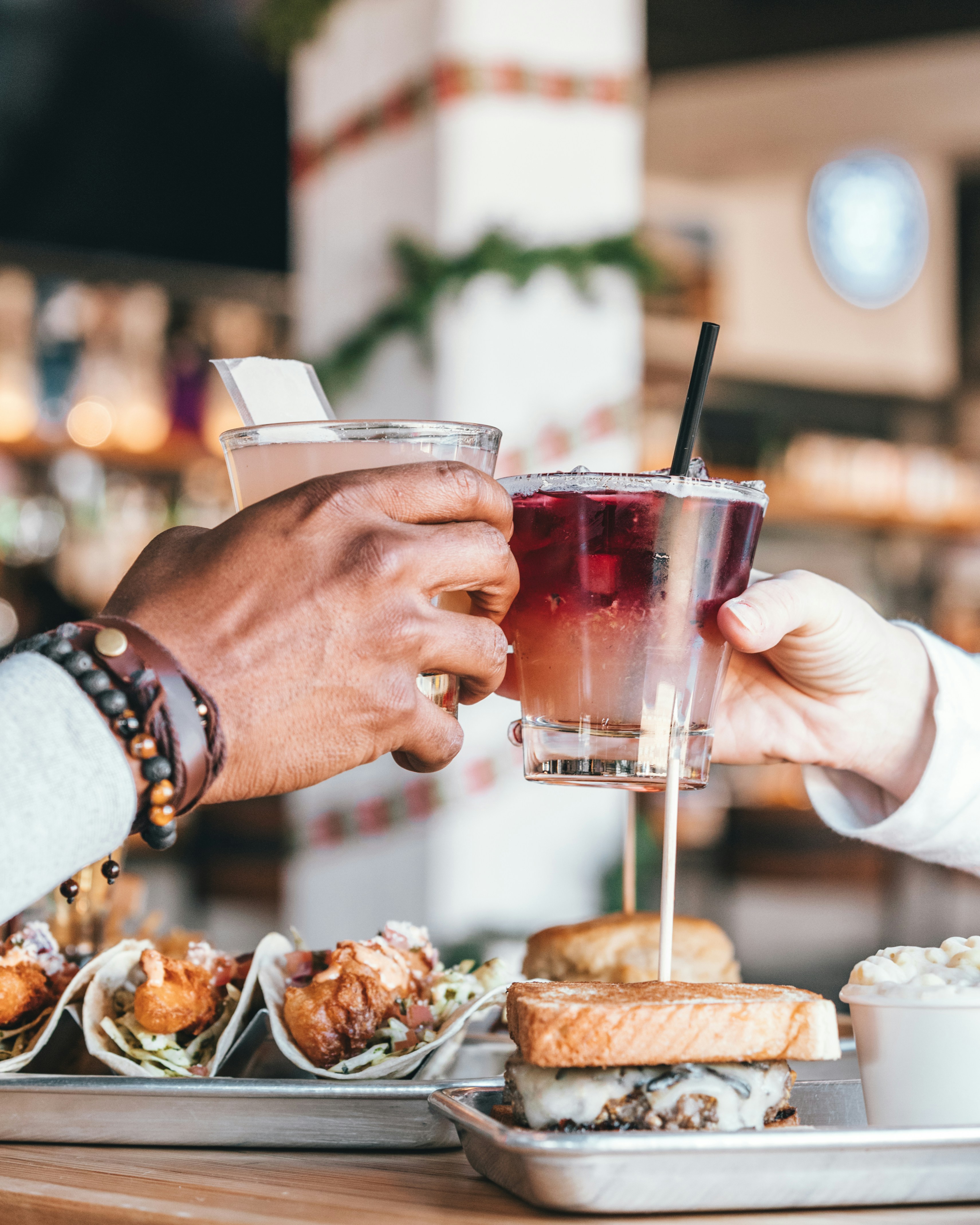 Friends celebrating at a nightlife venue